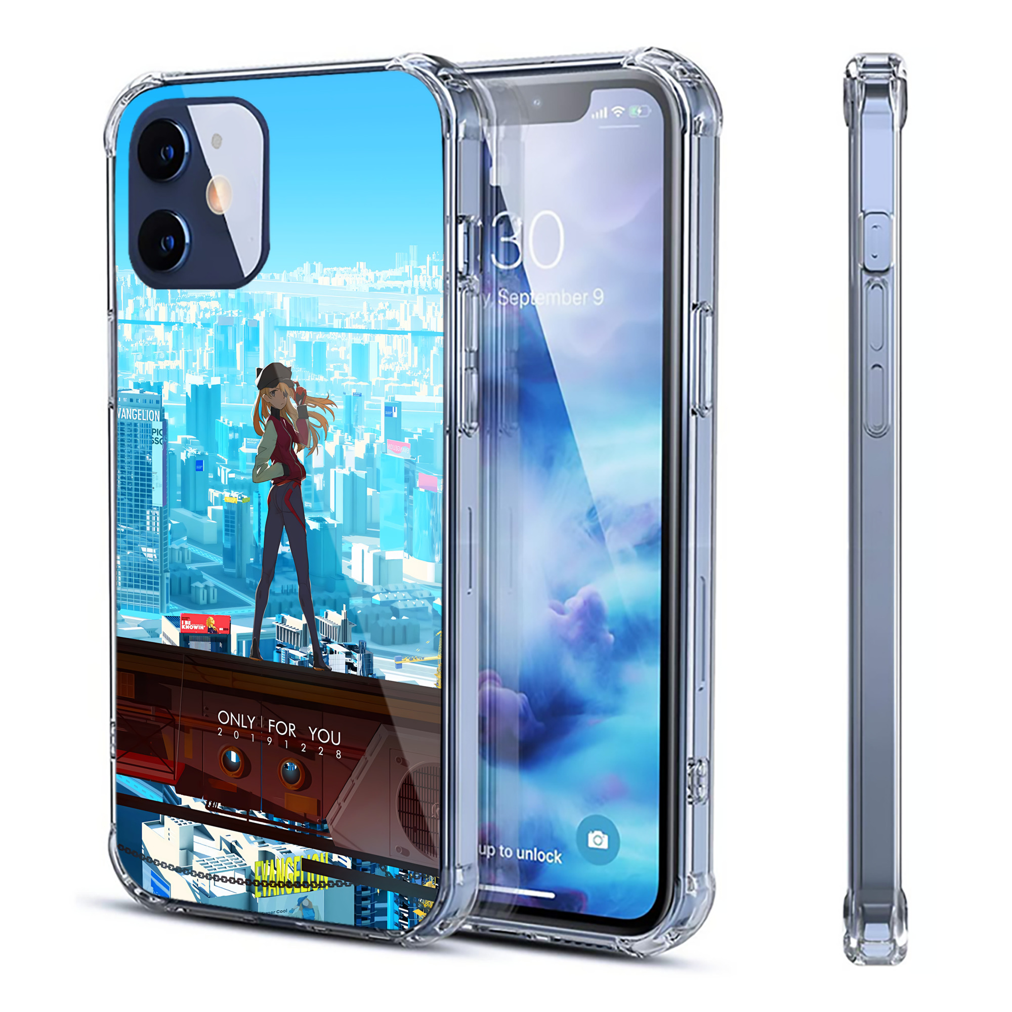 （画像用） EVA 新世紀エヴァンゲリオン 【iPhone 12シリーズ対応】透明スマホケース（クリアソフトケース）